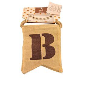 "Blessed" Burlap Banner For Fall Decor - Rustic Lettered Hanging Garland